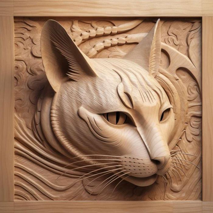 Nature and animals (st Aegean cat 4, NATURE_7568) 3D models for cnc